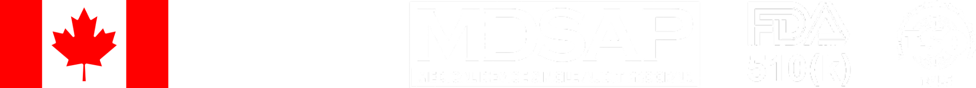 MDSAP, Health Canada MDL, FDA 510(k), and ISO 13485 qualification marks